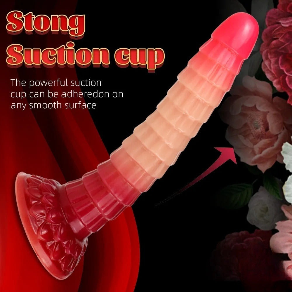 10.24 inch red dildo with strong suction force