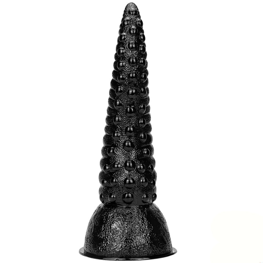 14 inch Black Octopus Tentacle Dildo front view