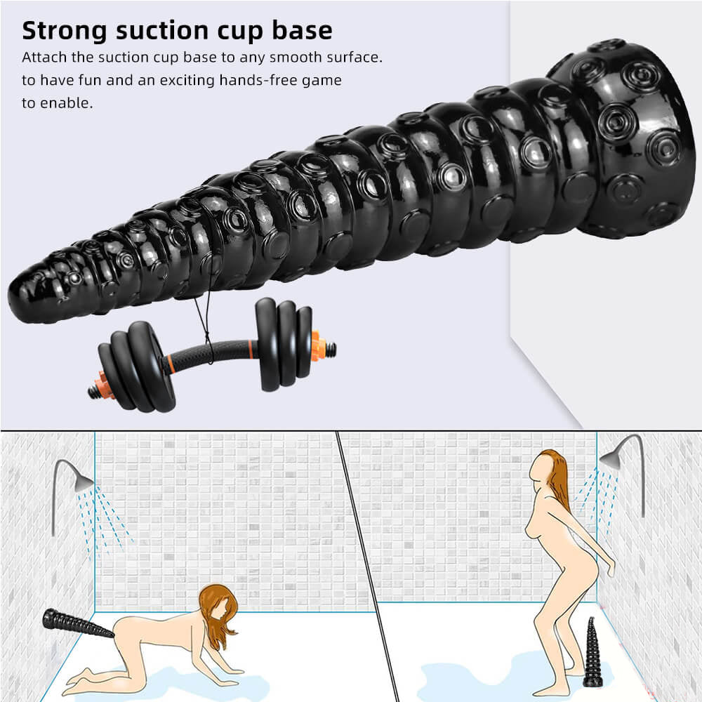 15 inch Tentacle Black Dildo Usage