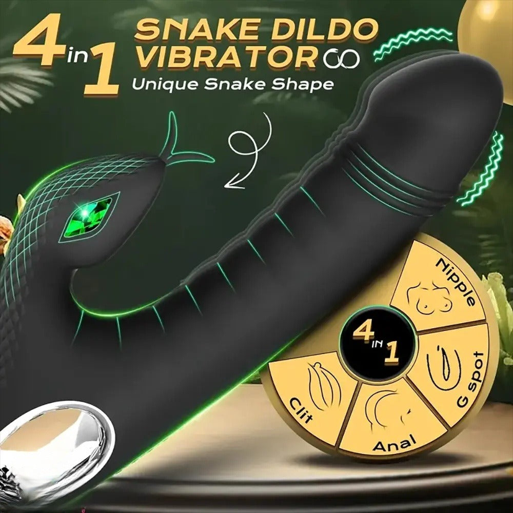 4in1 Snake Dildo Vibrator