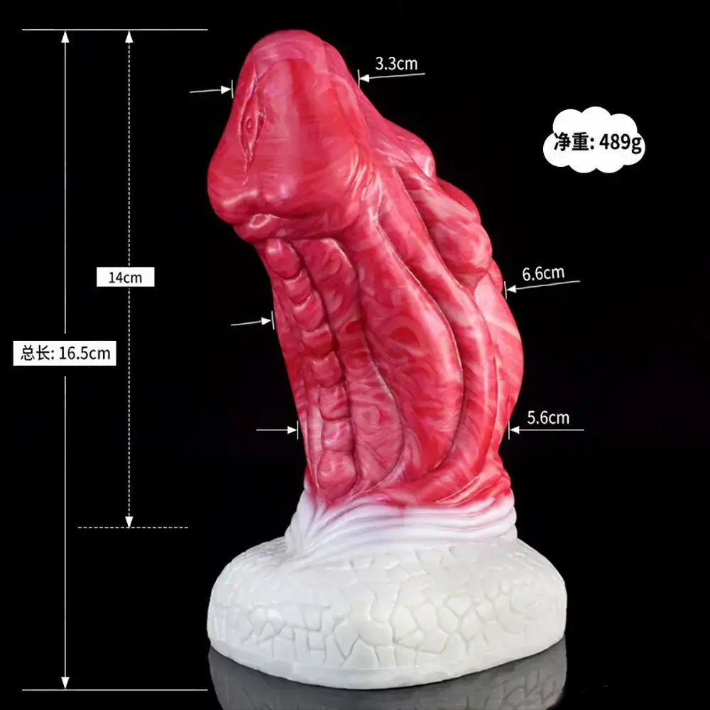 6.5inch Silicone Monster Dragon Ejaculating Dildo Size Details