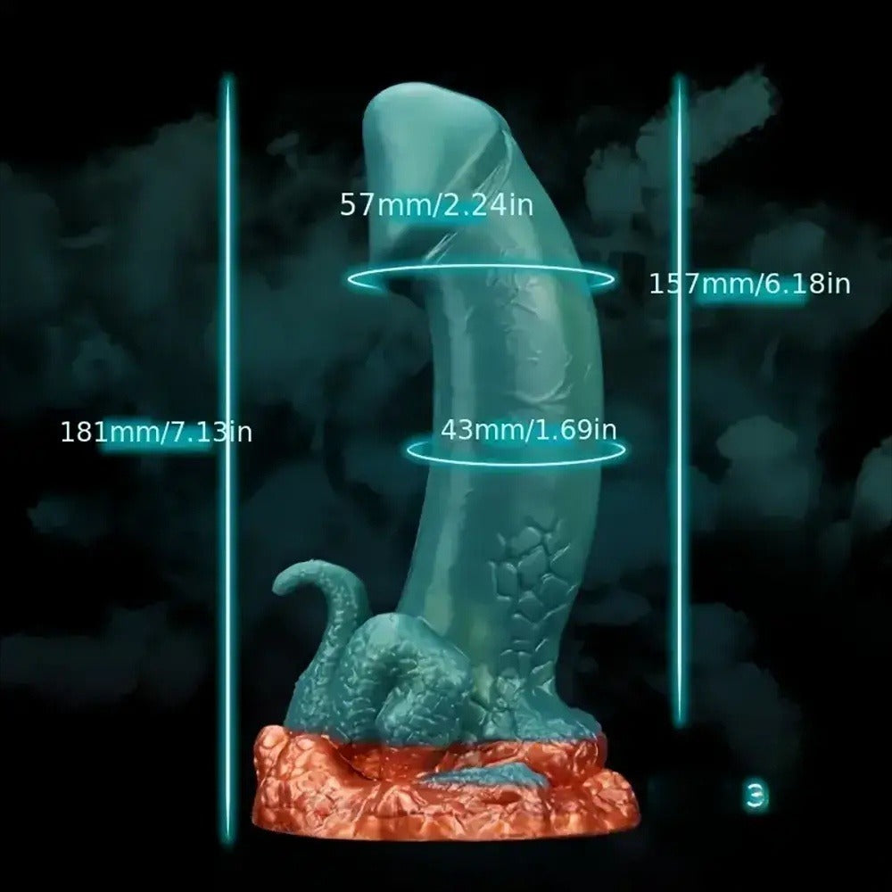 7.13 inch simulated dinosaur dildo size chart