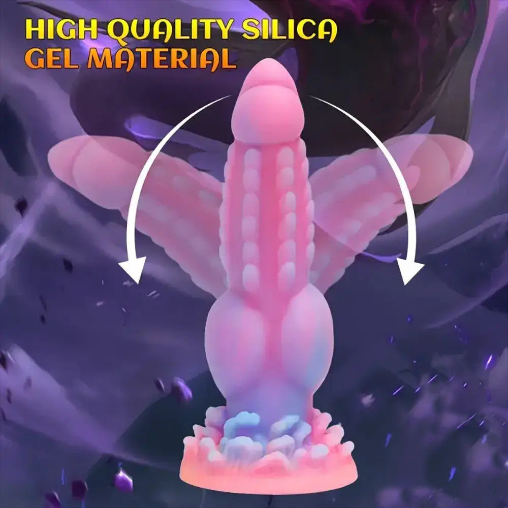 8.14inch Fantasy Luminous Monster Colorful Dildo Usage