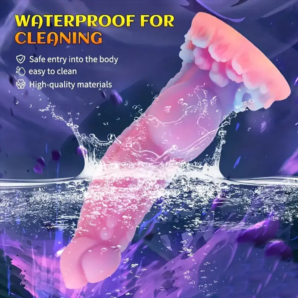 8.14inch Fantasy Luminous Monster Colorful Dildo Waterproof Performance