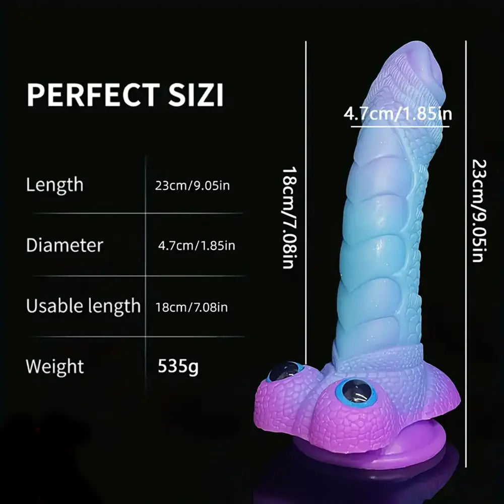 9.05inch Fantasy Big Monster Dragon Dildo Size Details