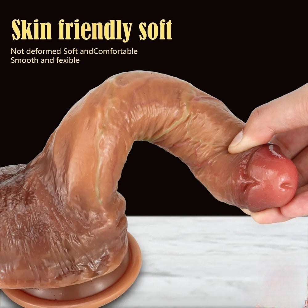 9.45 inch soft silicone long dildo