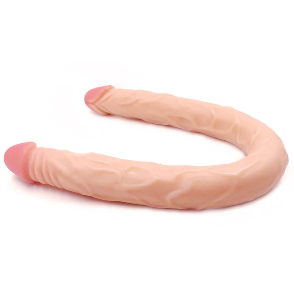 left view of Flesh 22 Inch Dildo