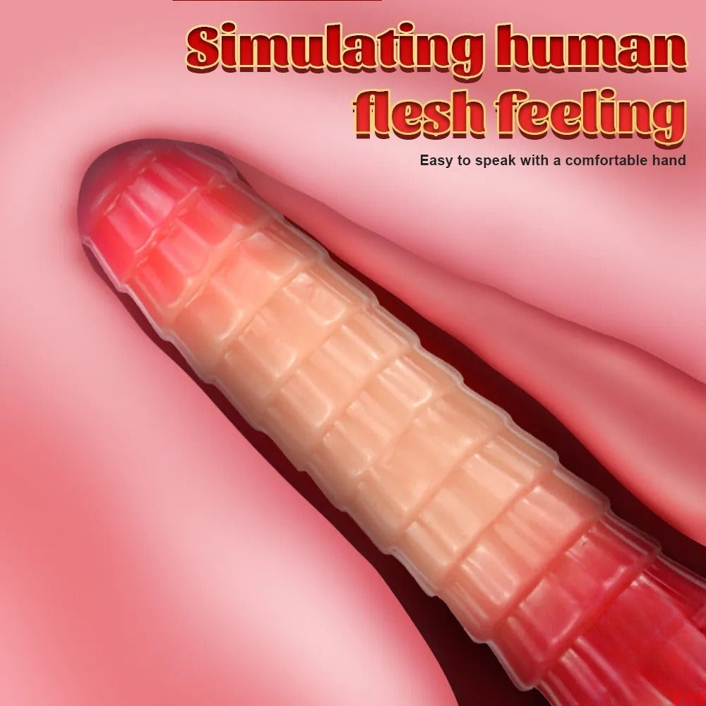 10.24 inch red dildo simulates human flesh