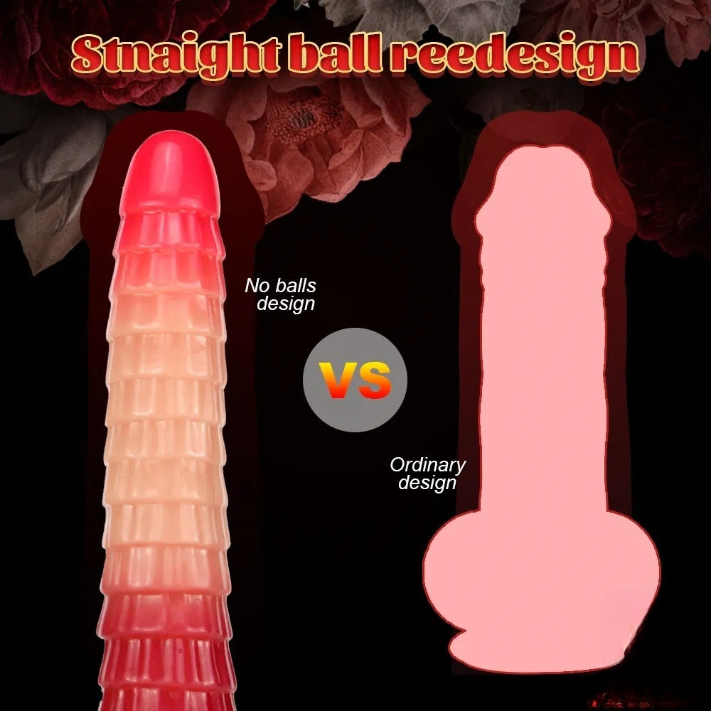 10.24 inch red dildo without egg design