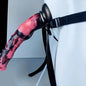 12 Inch Silicone Horse Cock Strap-On Dildo Black and red Usage