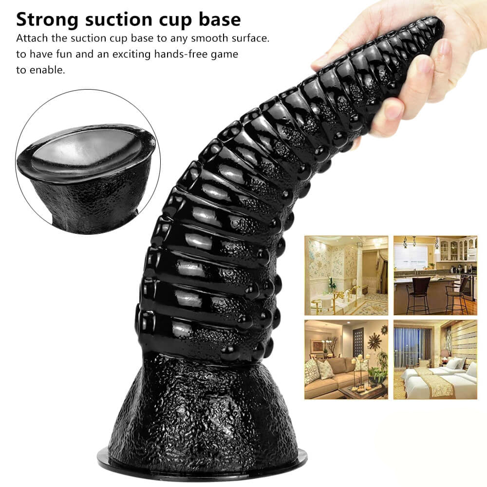 14 inch Black Octopus Tentacle Dildo Base Image