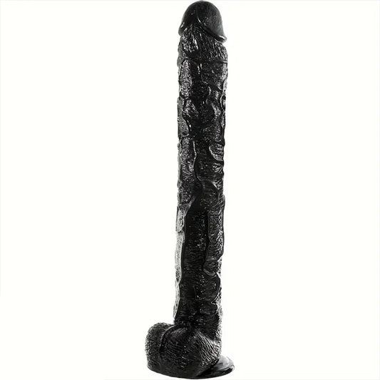 17 Inch black Dildo front view