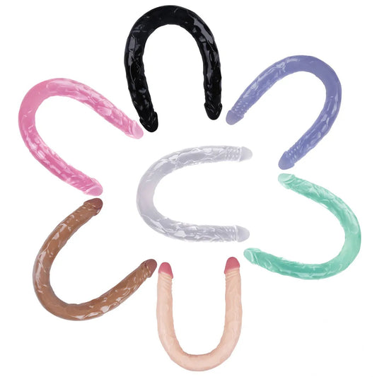 22 Inch Lesbian Long Thick Double Sided Dildo 7 colors