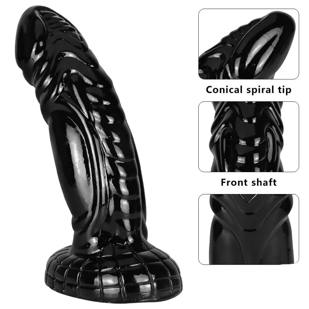 6.69 inch Black Fantasy Monster Dildo For Breasts Anus Details