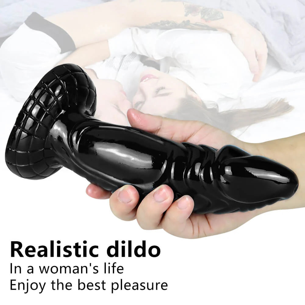6.69 inch Black Fantasy Monster realistic Dildo For Breasts Anus