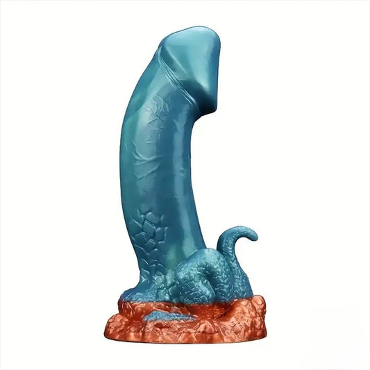 7.13 inch simulated dinosaur dildo side view