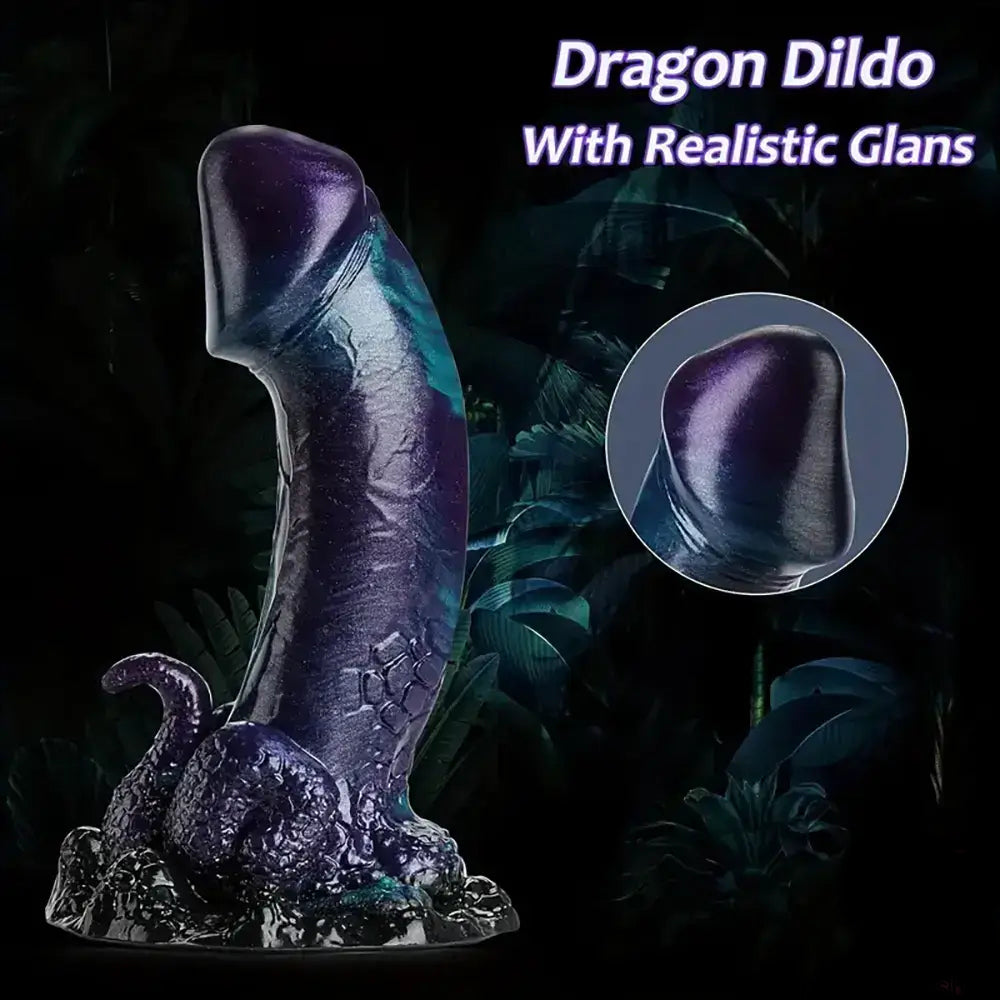 7.6inch Silicone Dragon Monster Tentacle Anal Dildo tip details
