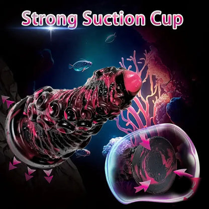7.87inch Silicone Monster Octopus Tentacle  Dildo strong suction cup
