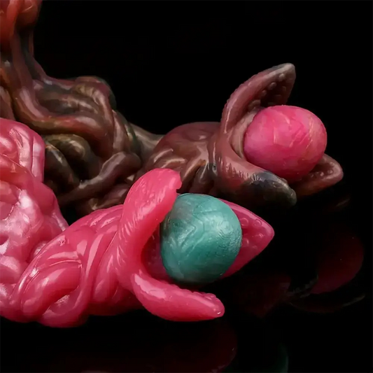 7.99 inch alien ovulation device dildo head close-up