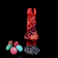 7.99 inch red alien egg spawner dildo