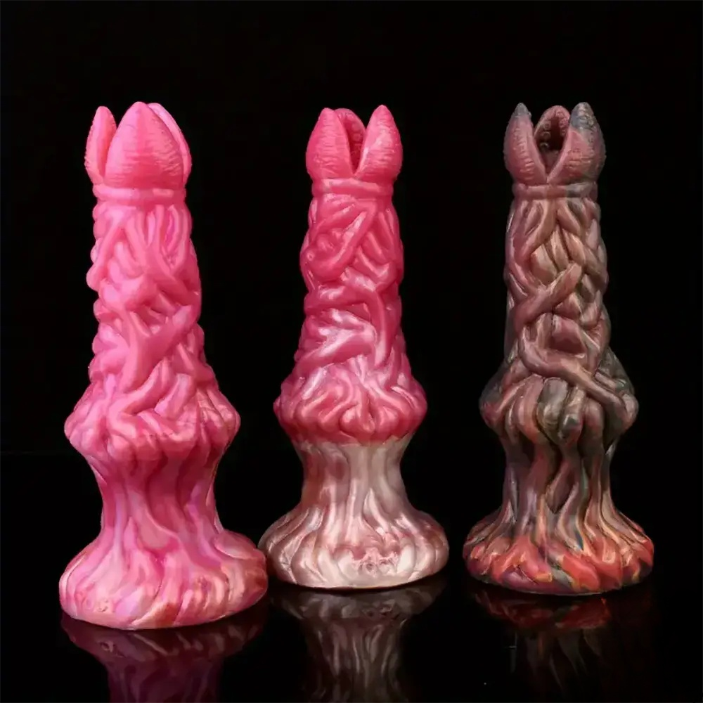 7.99 inch three-color version alien egg laying device dildo
