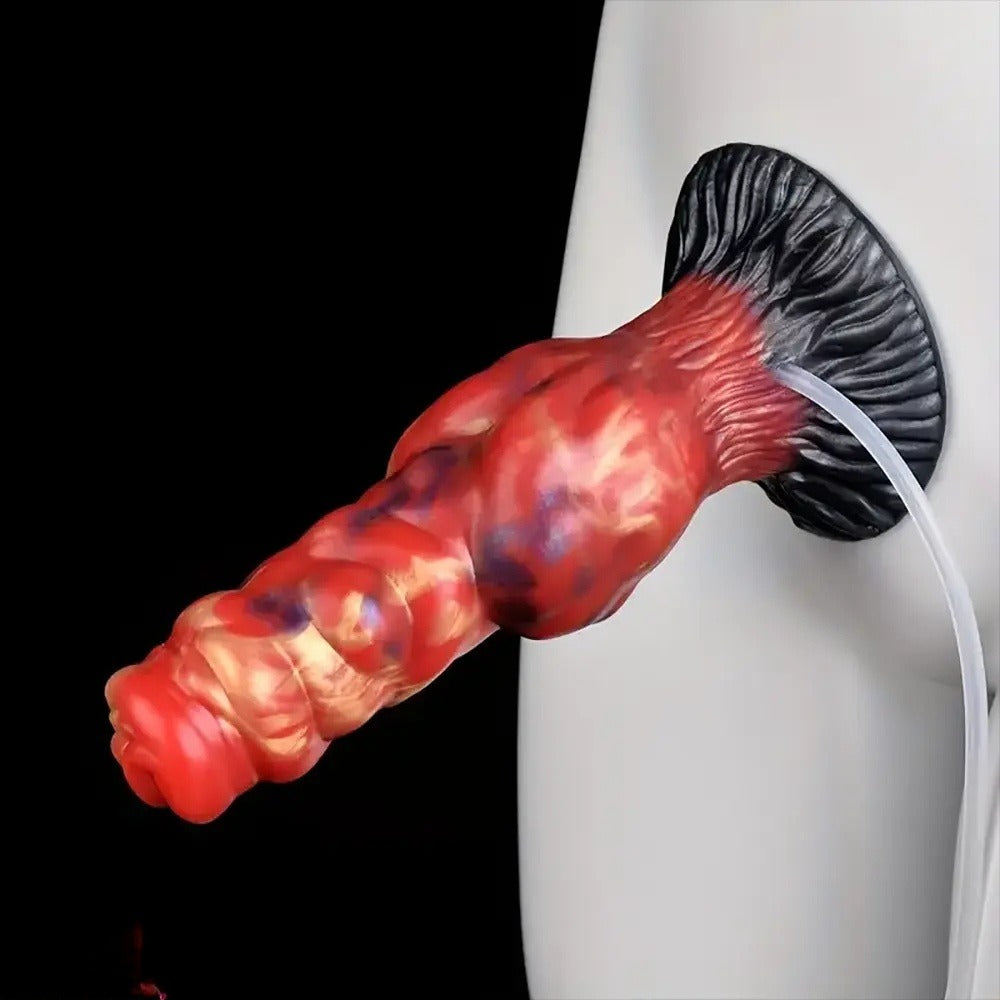 7 Inch Simulated Ejaculation Dog Dildo Wearable Effect