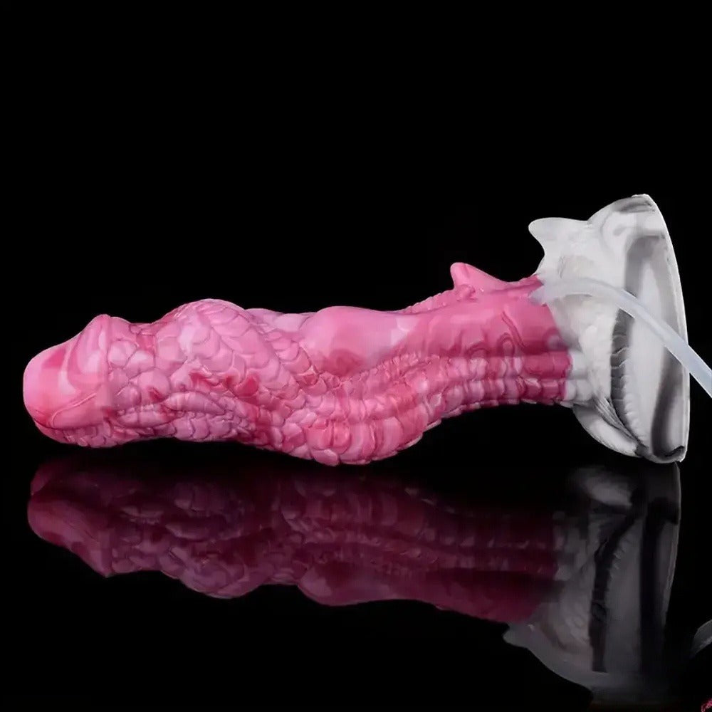 8.03 inch alien dildo placed horizontally