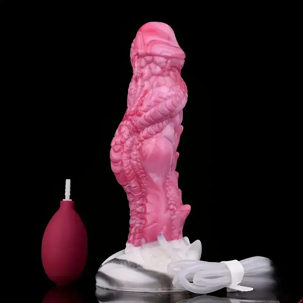 8.03 inch pink alien dildo and blowjob