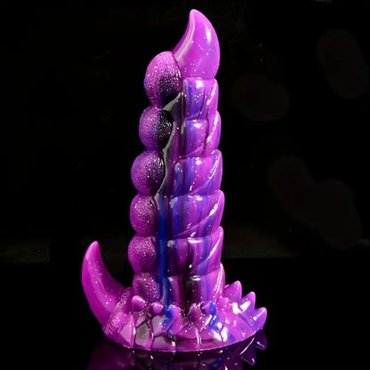 8.27 inch fantasy starry sky color unicorn dildo side view