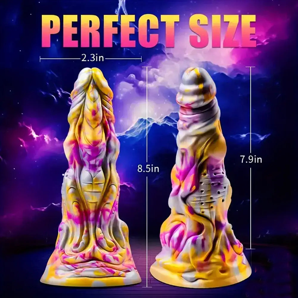 8.5inch Silicone Fantasy Monster Orgasm Dildo Size Details