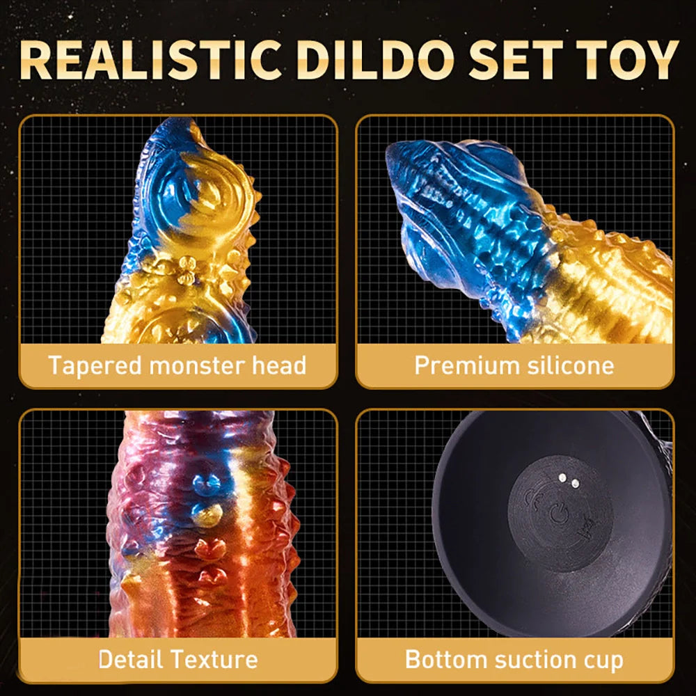 9.05inch Animal Monster Thrusting Automatic Vibrating  Dildo Details