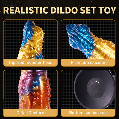 9.05inch Animal Monster Thrusting Automatic Vibrating  Dildo Details
