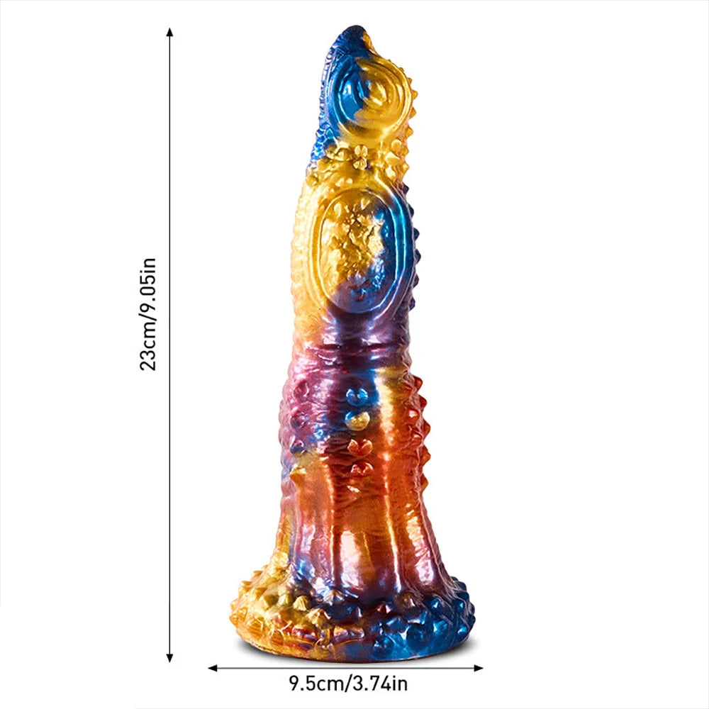 9.05inch Animal Monster Thrusting Automatic Vibrating  Dildo Size Details