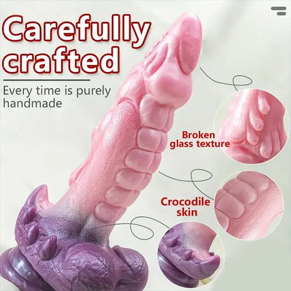 9.05inch Silicone Large Fantasy Monster Anal Dildo Details