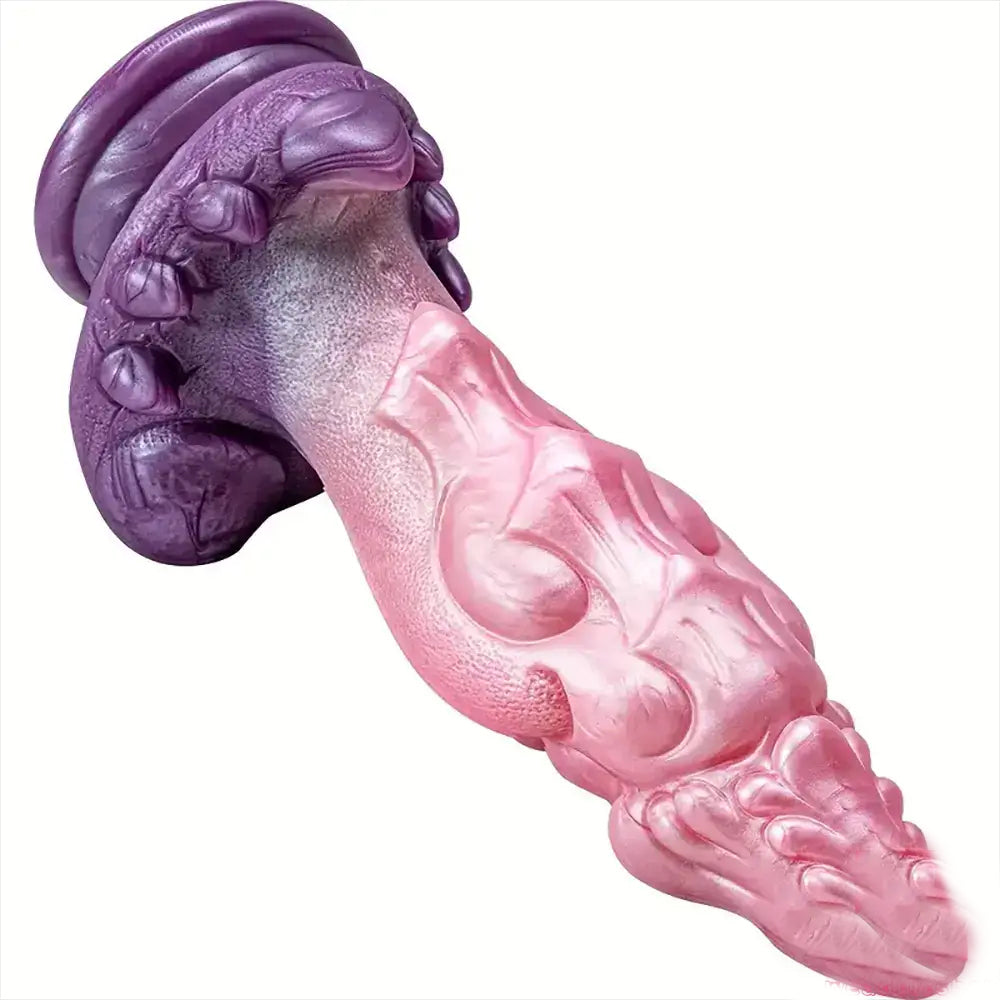 9.05inch Silicone Large Fantasy Monster Anal Dildo Horizontal placement