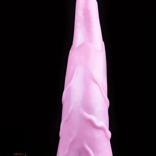Detail of 11-inch simulated elephant trunk dildo