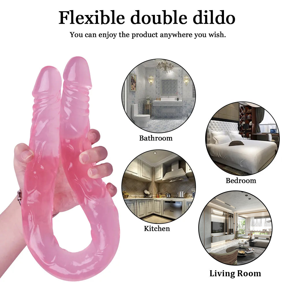 Flexible double 22 inch dildo
