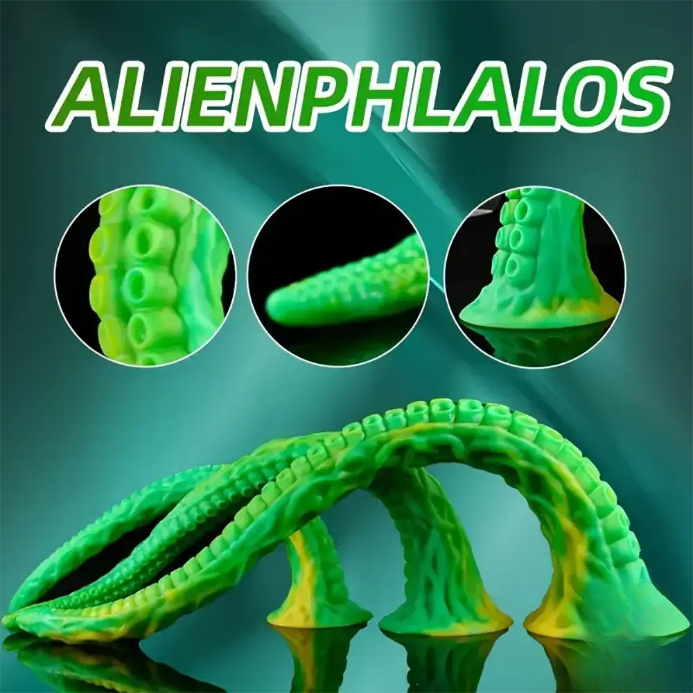 Octopus tentacle dildo suction cup close-up