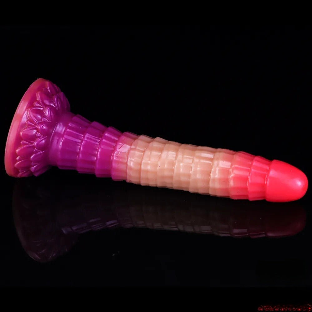 Pink 10.24 inch dildo horizontal display