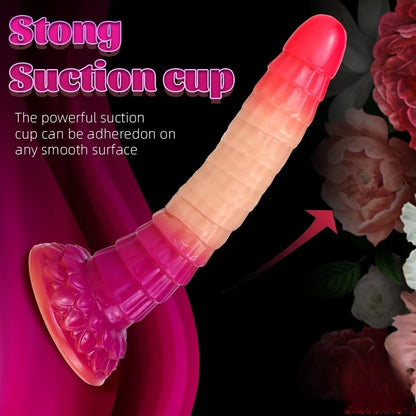 Pink 10.24 inch dildo with strong adsorption