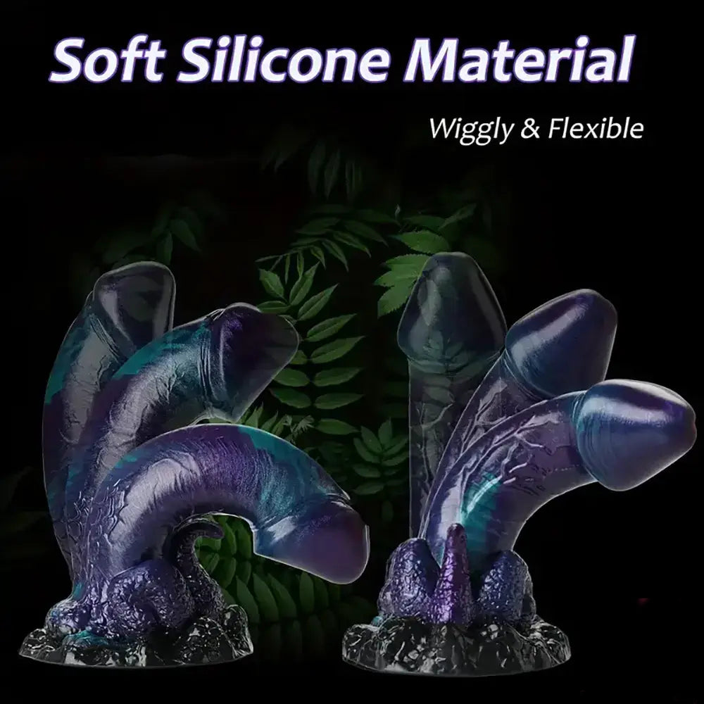 Soft and flexible 7.6inch Silicone Dragon Monster Tentacle Anal Dildo
