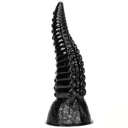 left view of 14 inch Black Octopus Tentacle Dildo