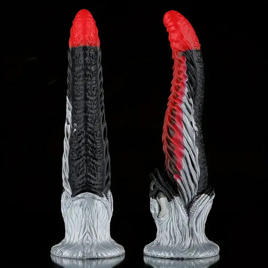 left view of 7.09inch Fantasy Monster Silicone Dildo For Lesbian