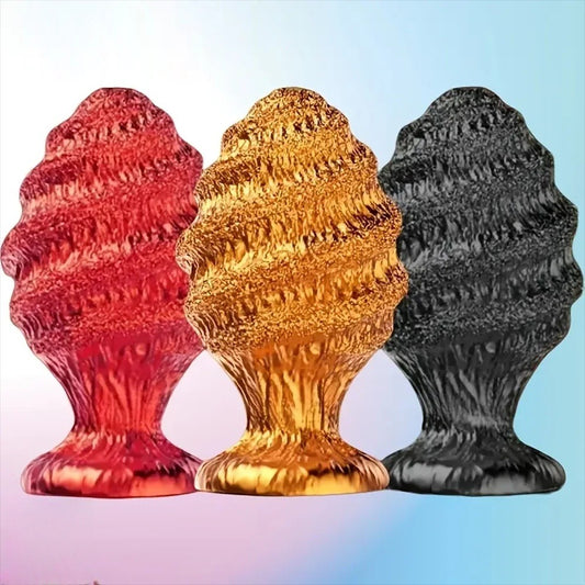 4.33in super thick conch shaped anal plug dildo