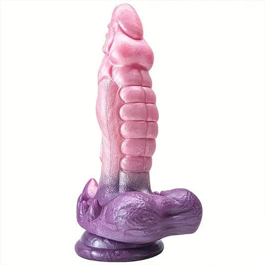 right view of 9.05inch Silicone Large Fantasy Monster Anal Dildo